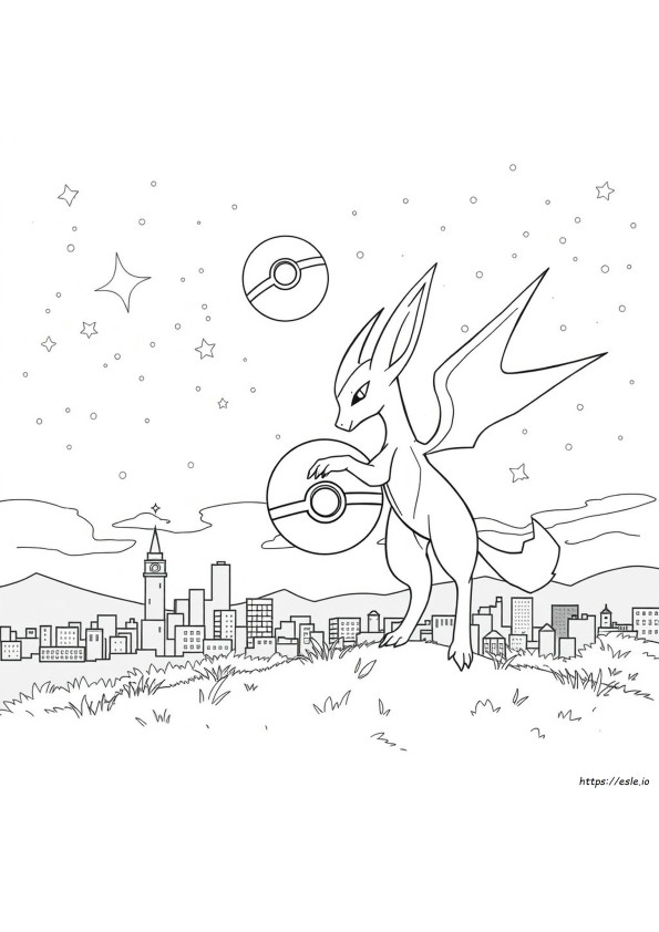 Latias Pokemon Gambar Mewarnai