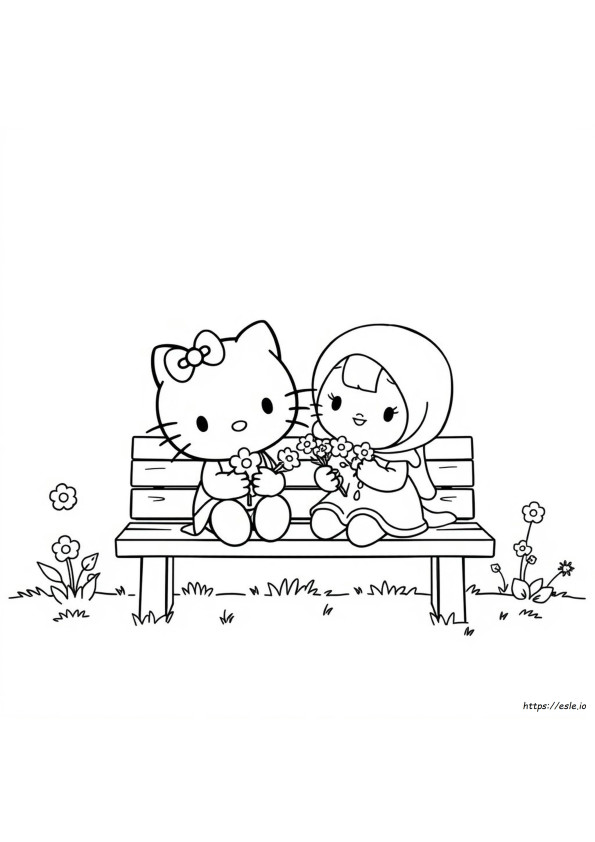 Coloring Page Hello Kitty Kuromi Kolorowanka