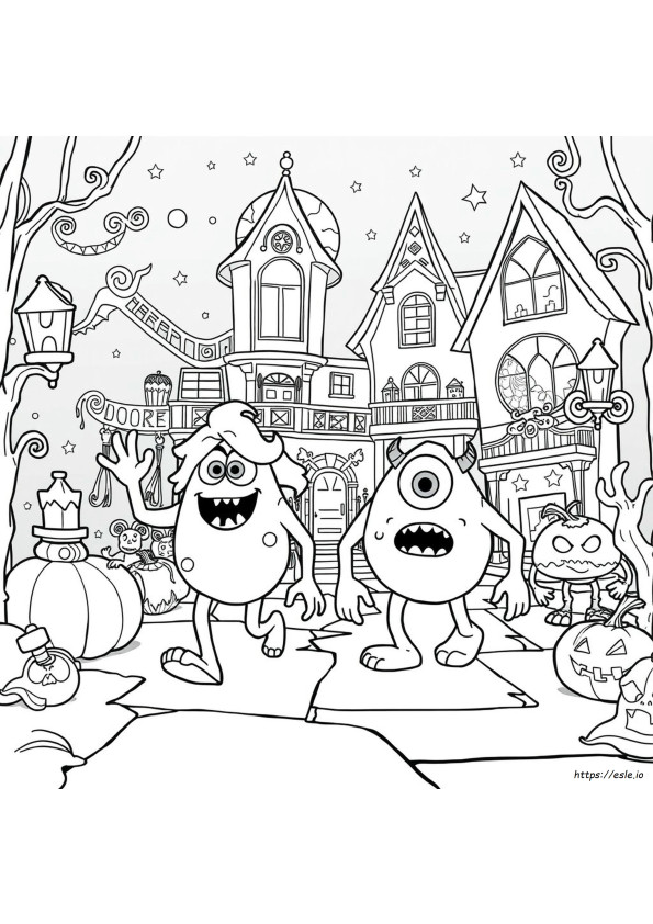 Monsters Inc Halloween Gambar Dapat Dicetak Gratis