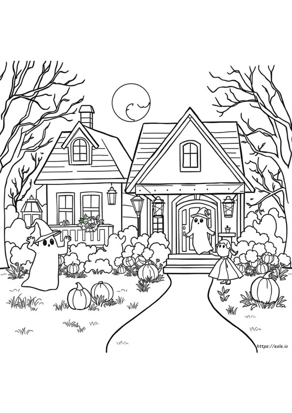 Halaman Mewarnai Tari Halloween