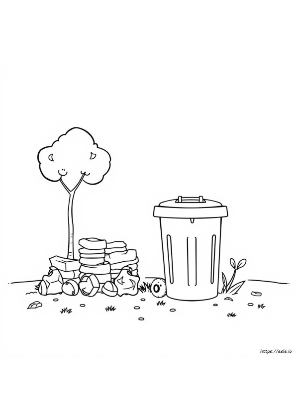 Tempat Sampah Gambar Mewarnai