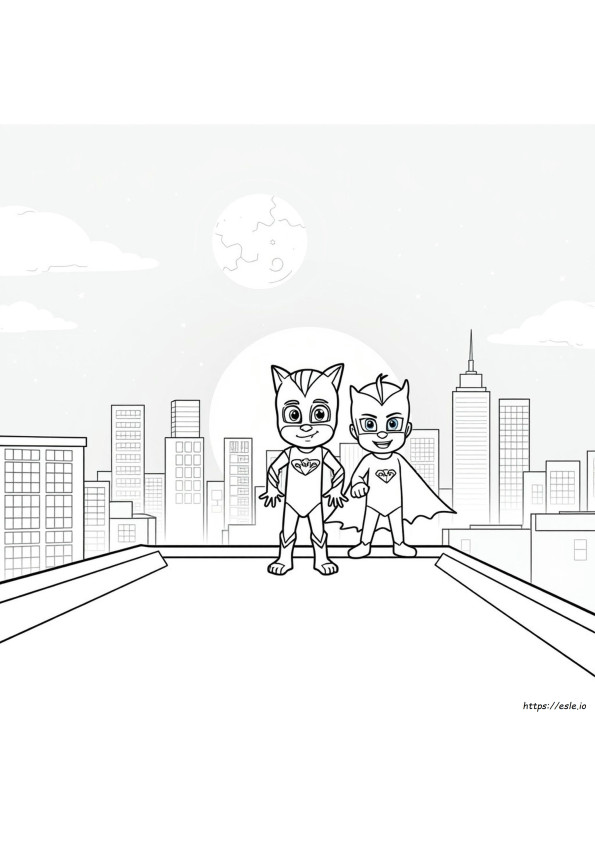 Pj Masks Gambar Mewarnai