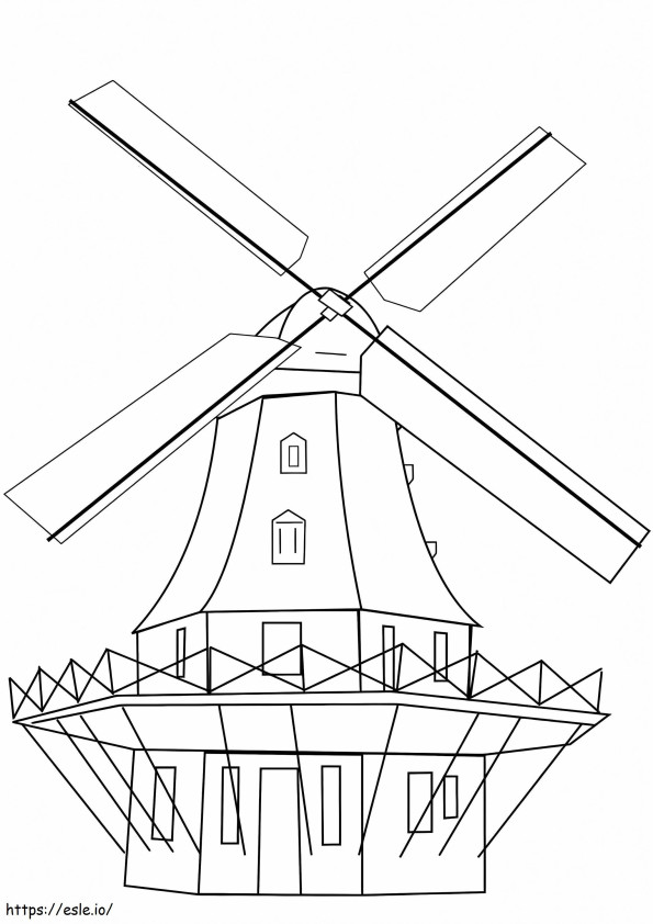 Smock Mill coloring page
