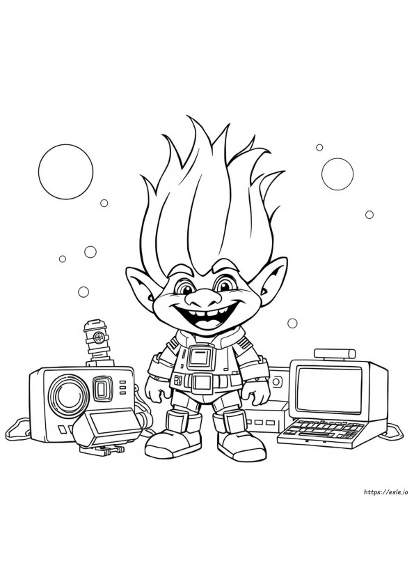 Halaman Mewarnai Techno Troll