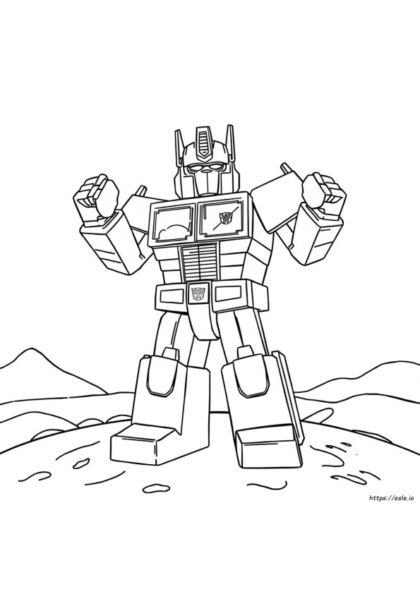 Lego Optimus Prime Coloring Page