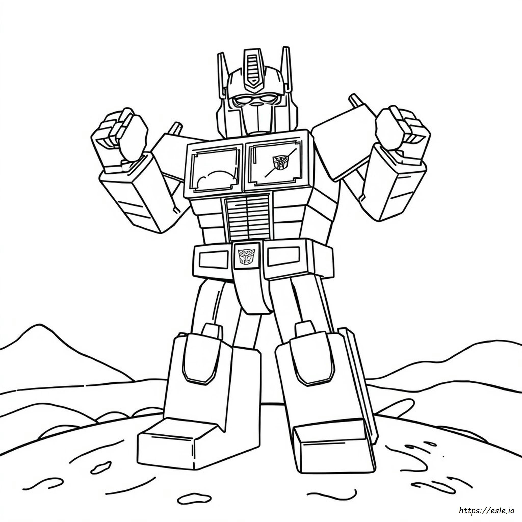 Lego Optimus Prime Coloring Page