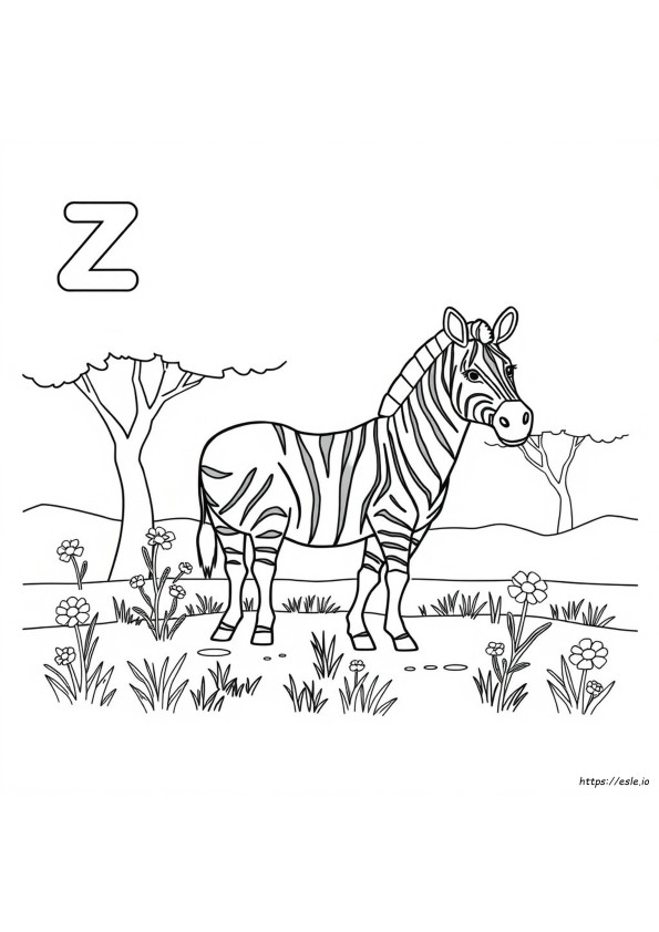 Gambar Mewarnai Untuk Huruf Z