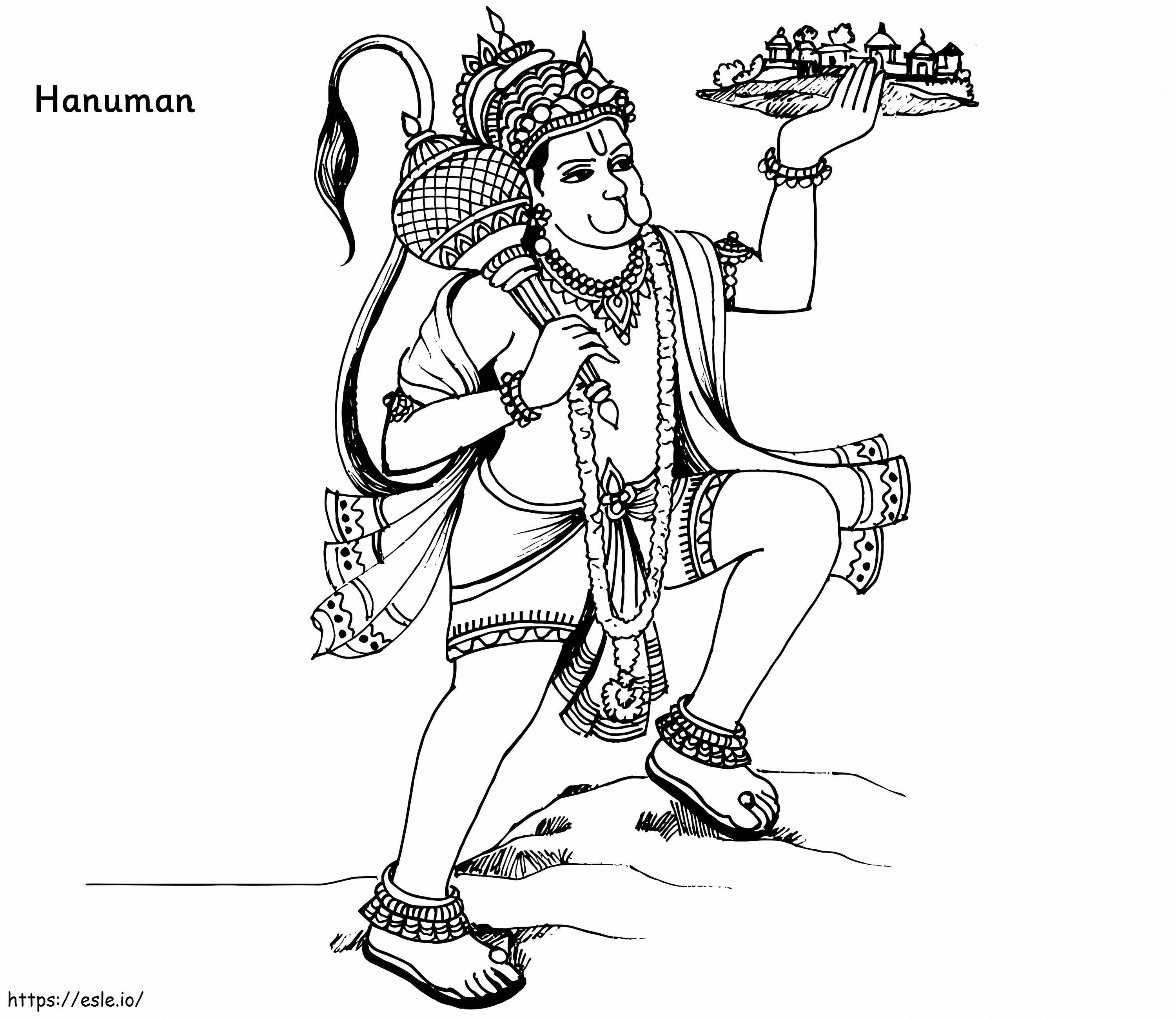 Coloriage Hanuman à imprimer dessin