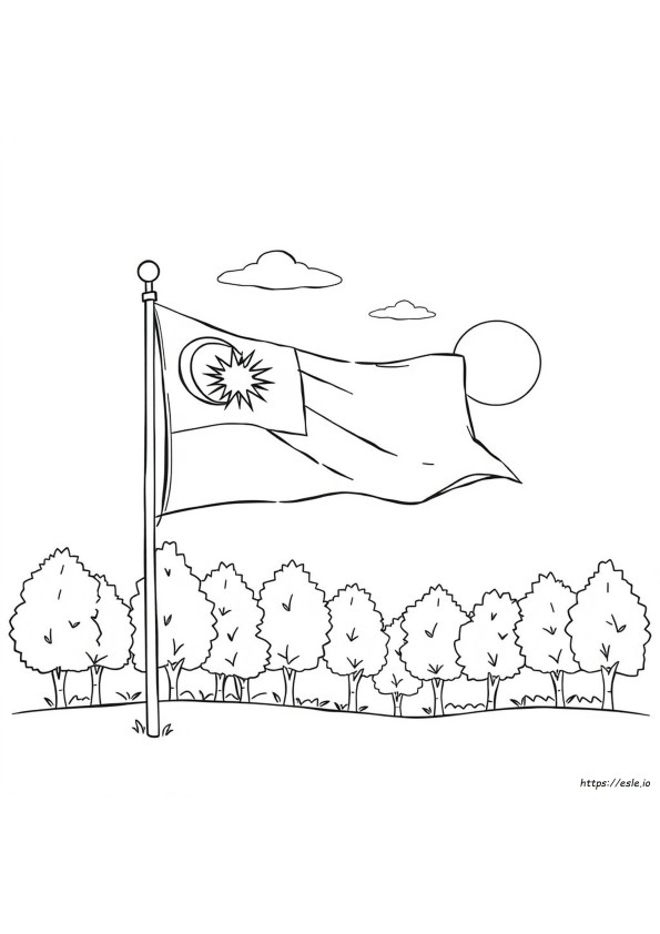 Printable Merdeka Colouring Sheet