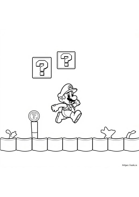 Halaman Mewarnai Mario