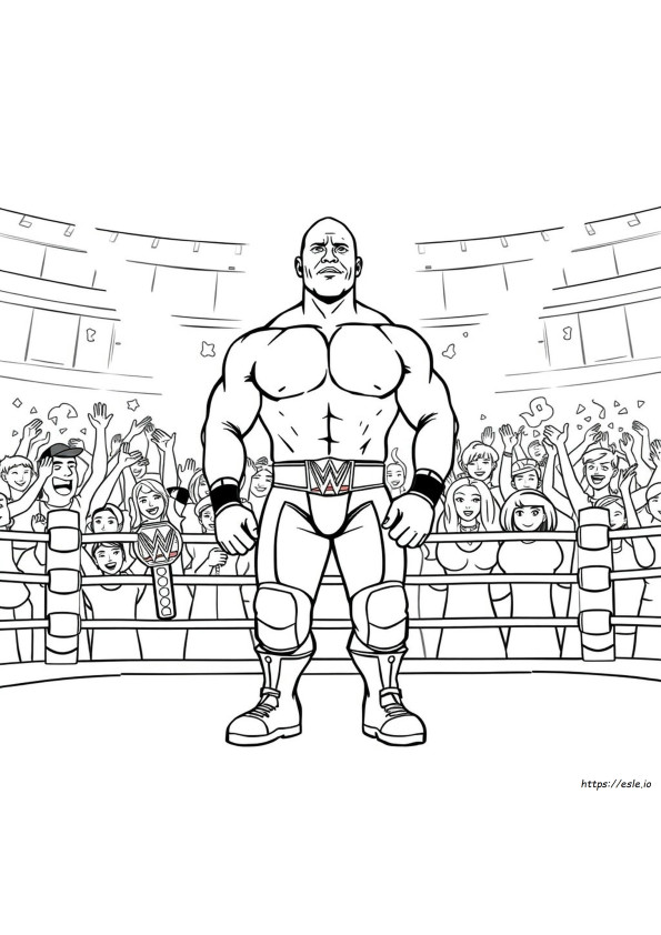 Wwe The Rock Gambar Mewarnai