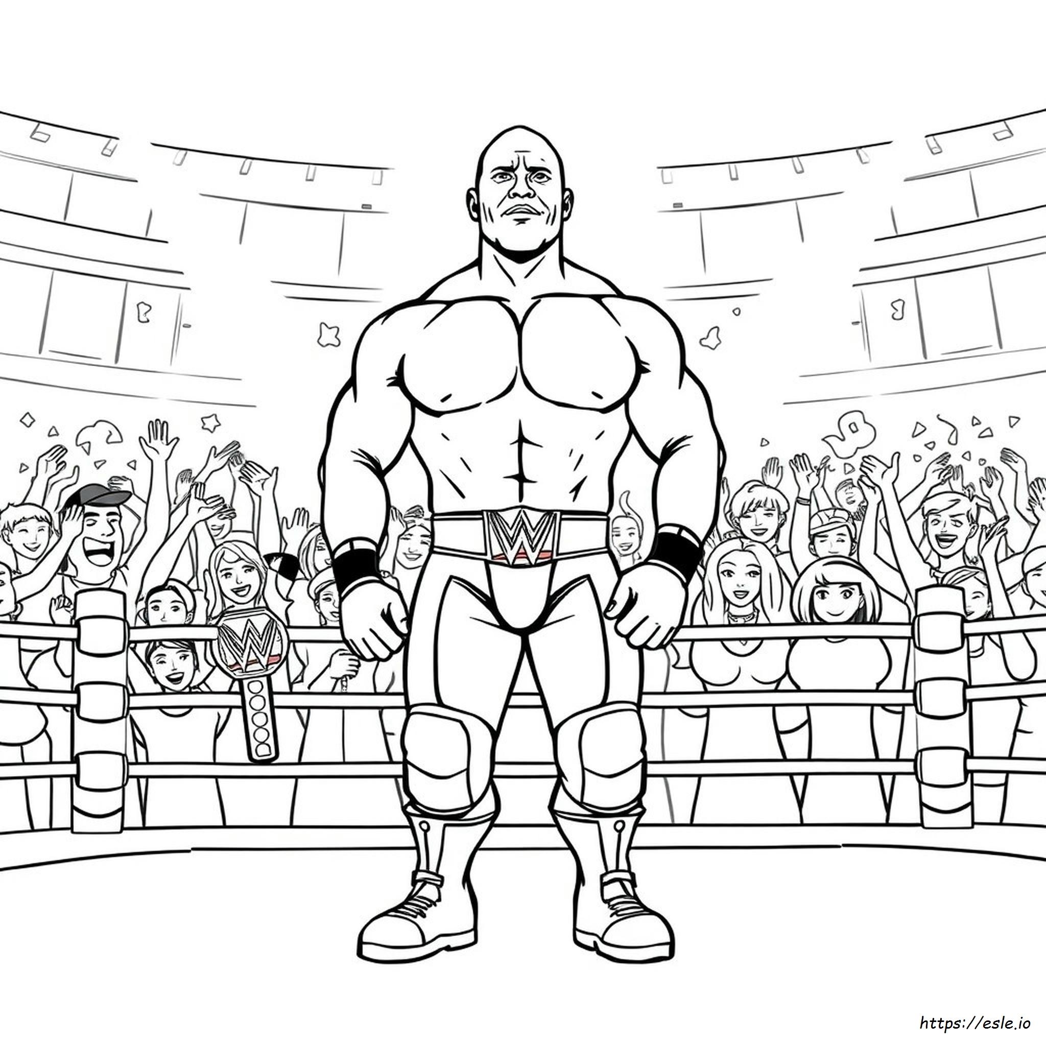Wwe The Rock Disegni Da Colorare