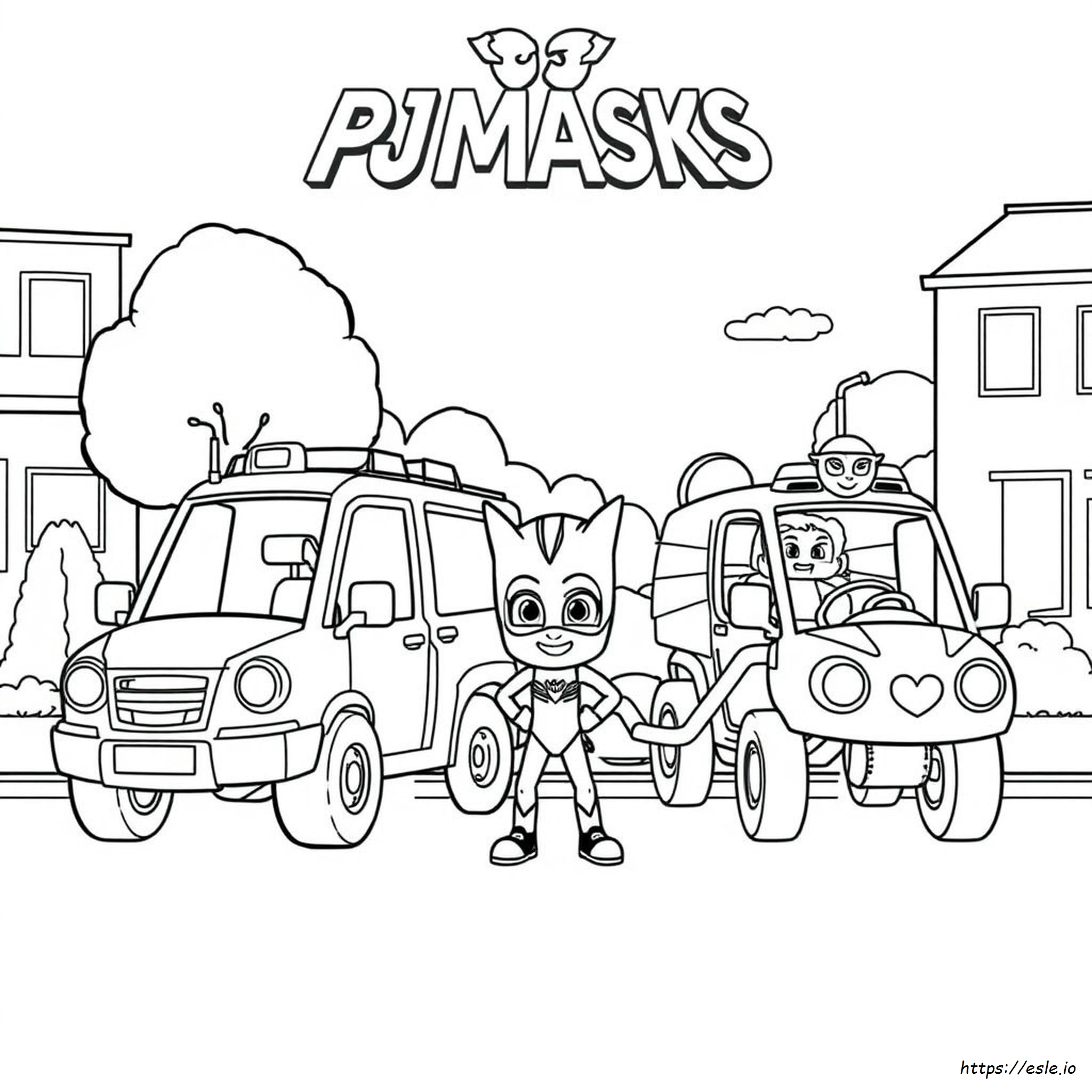 Pj Masks Veicoli Da Colorare