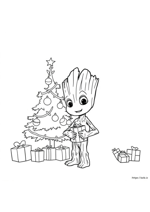 Groot Natal Mewarnai Gambar
