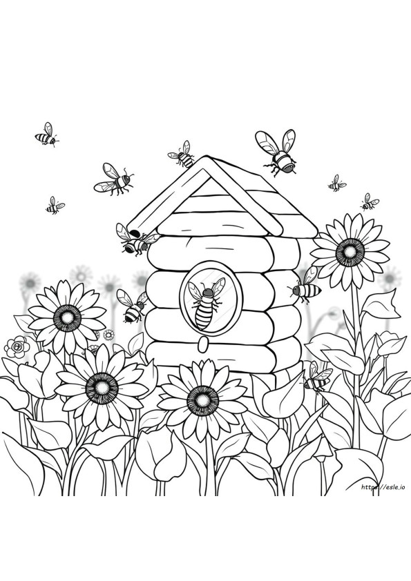 Dibujos De Abejas Y Colmenas Para Colorear