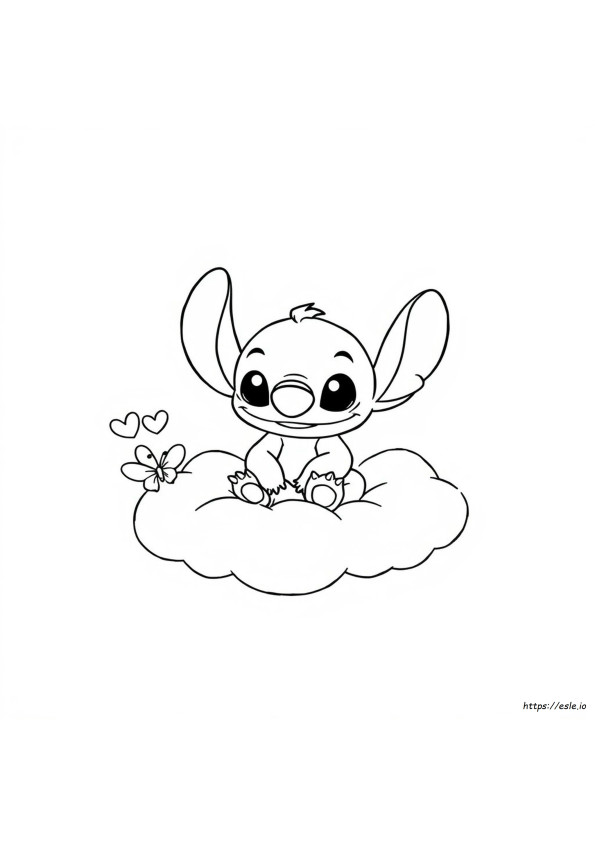 Gambar Mewarnai Bayi Stitch Lucu