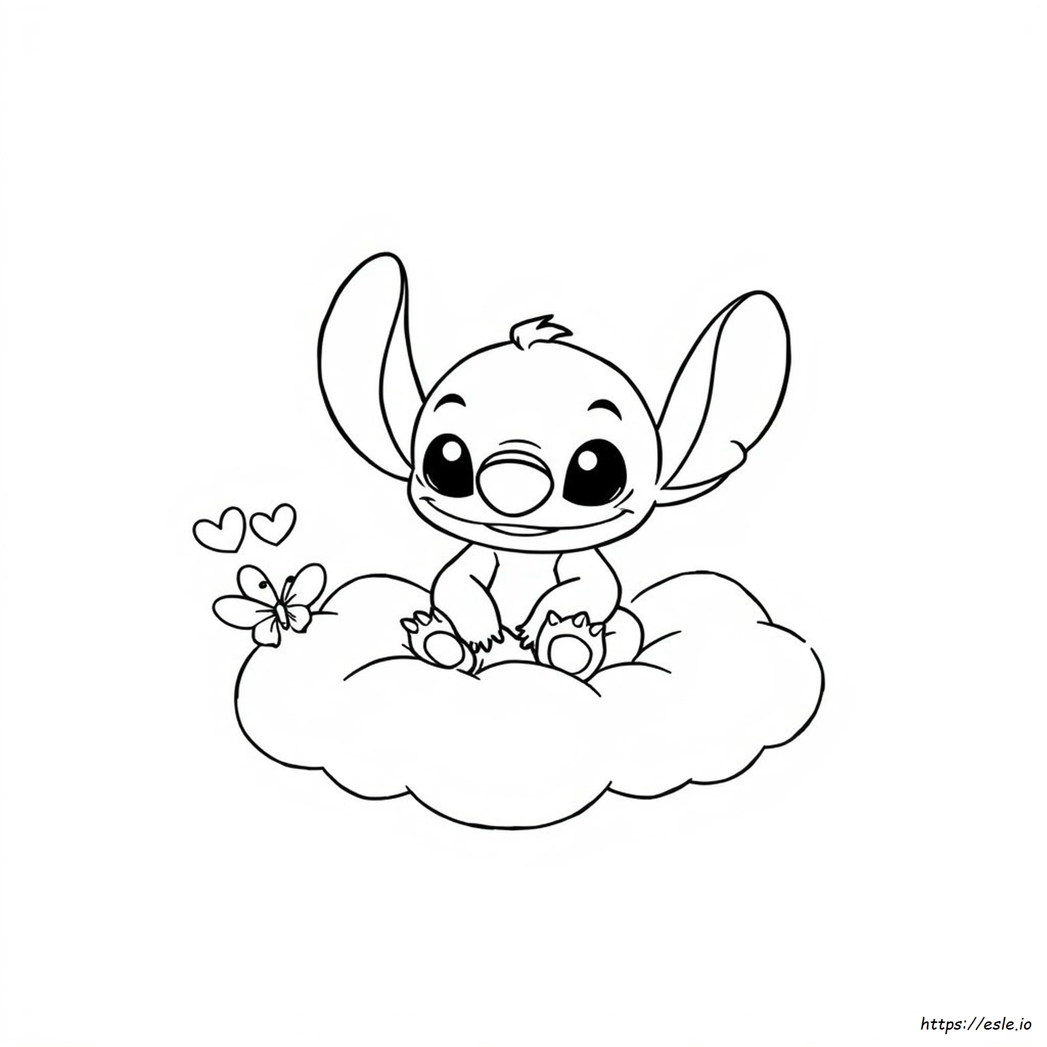Lindo Bebé Stitch Para Colorear