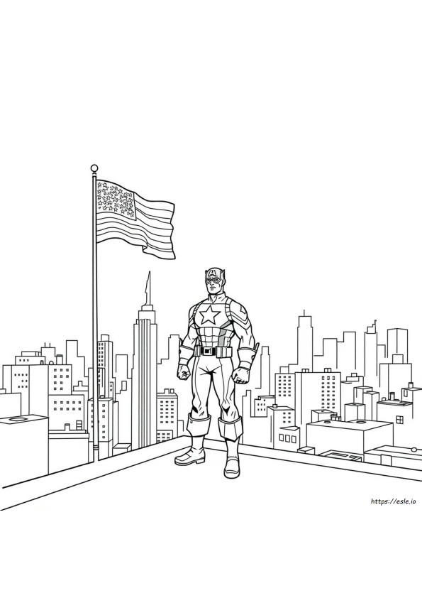 Captain America Coloring Images