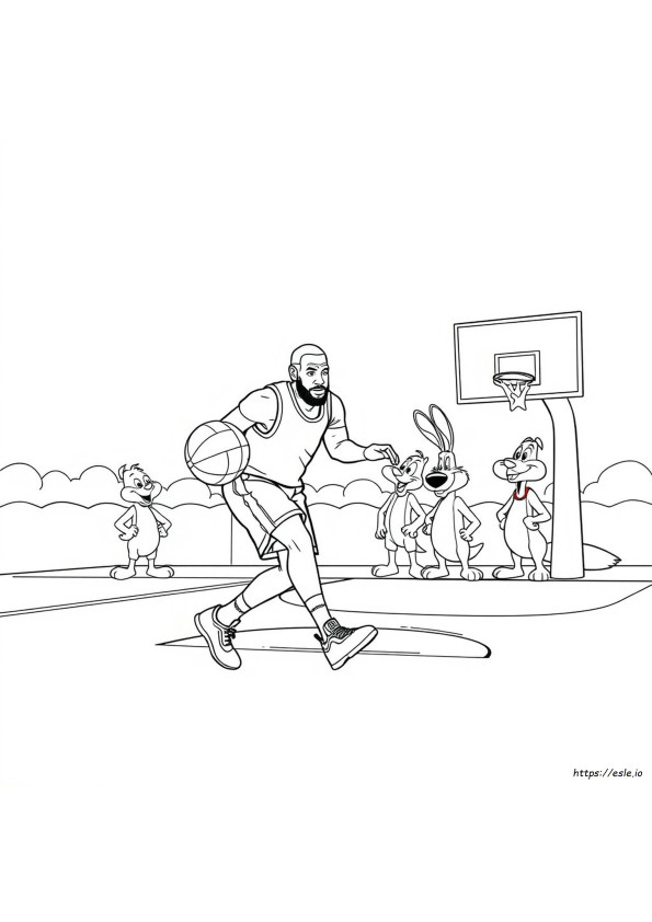 Lebron James Space Jam Ausmalbilder