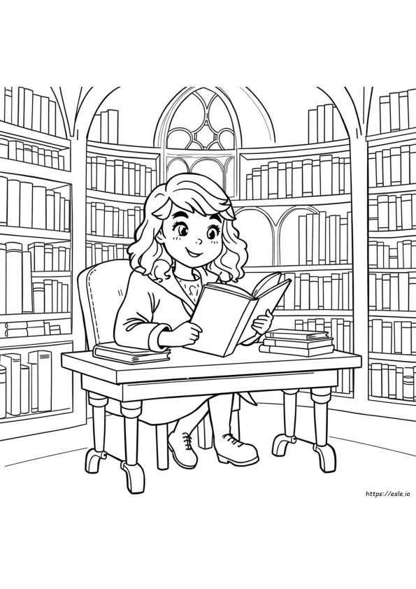 Cute Hermione Coloring Pages