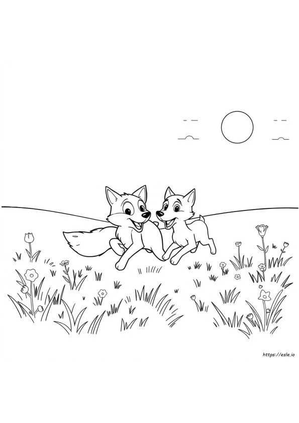 O Cão E A Raposa 2 Para Colorir