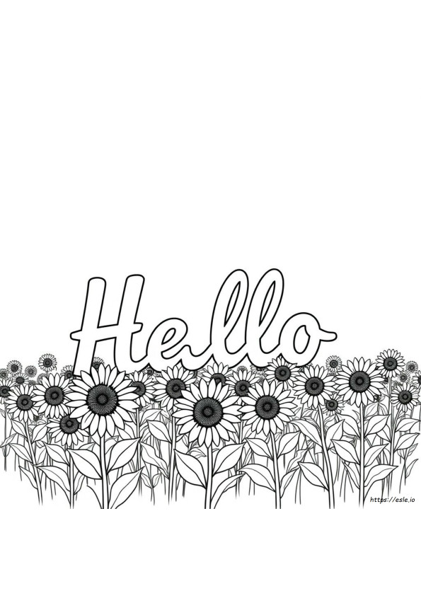 Hello Summer Coloring Pages Printable