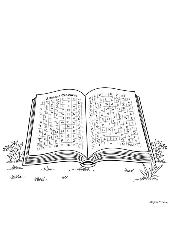 Halaman Mewarnai Teka-Teki Silang Almanac