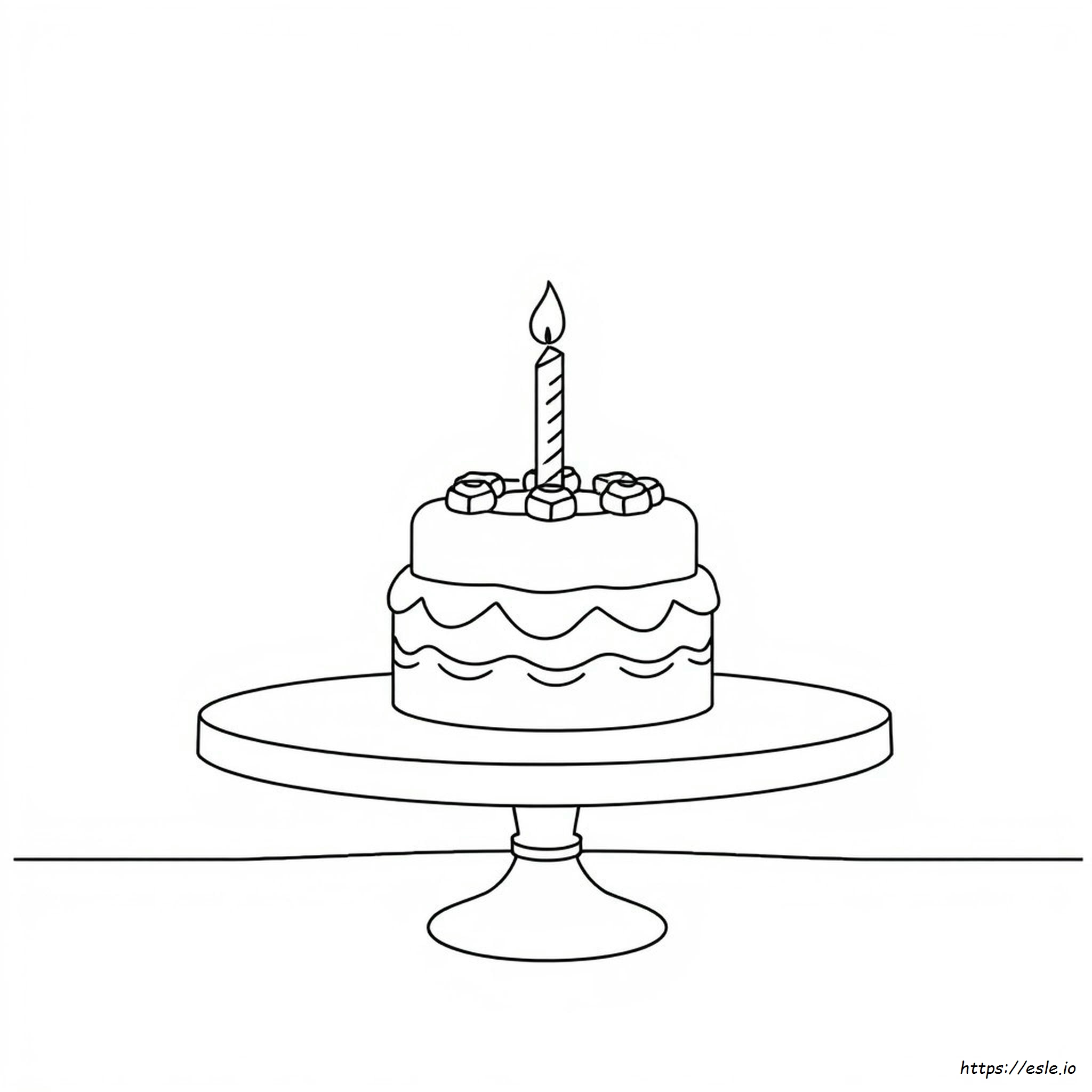 Colouring Picture Of Cake