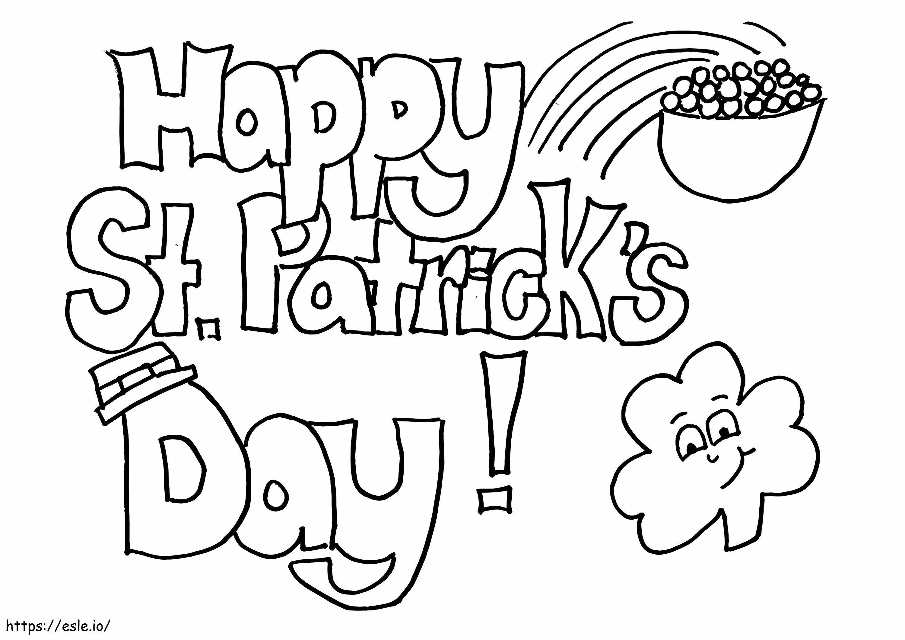 The Happy St Patrick S Day A4 E1600442906495 coloring page