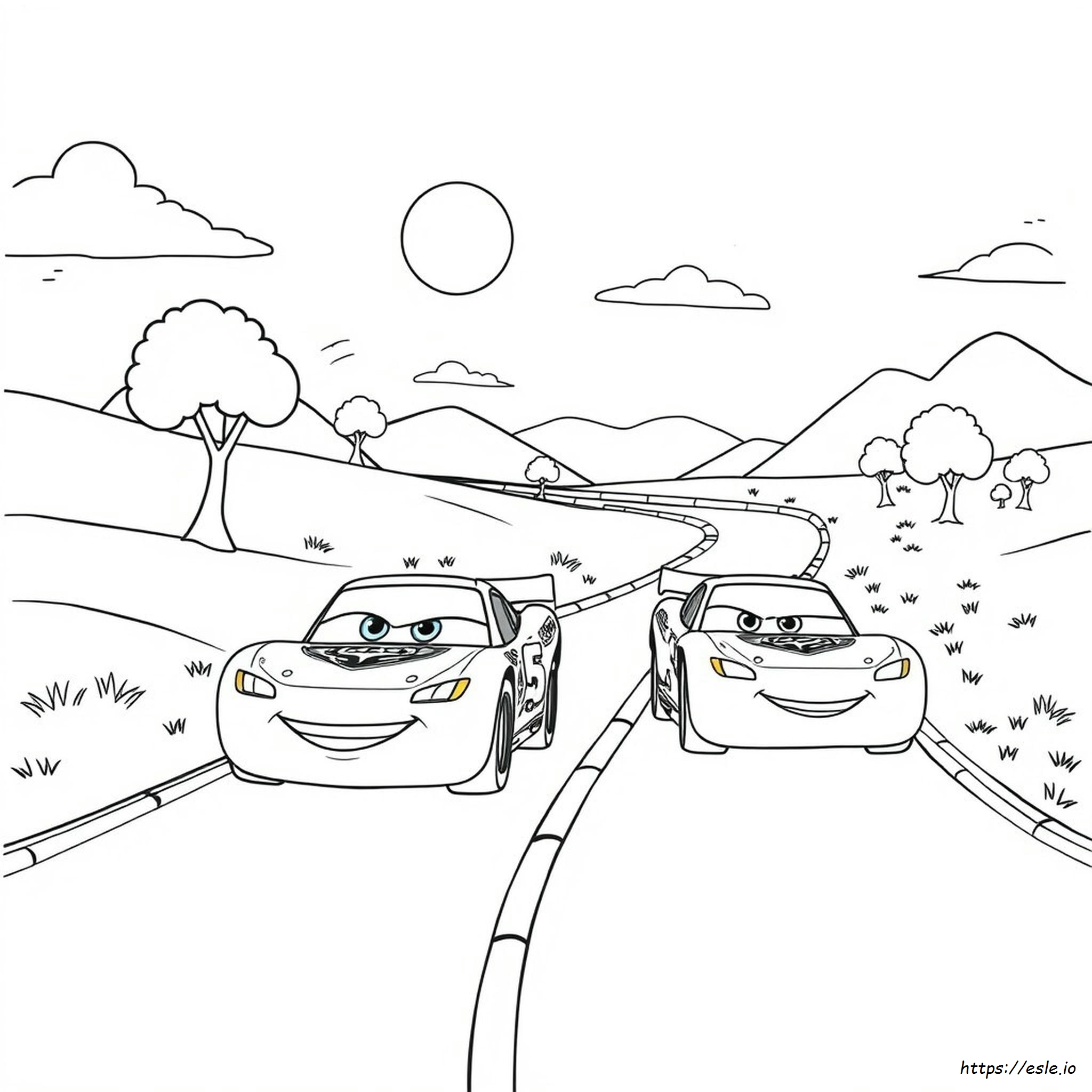 The Movie Cars Coloring Pages