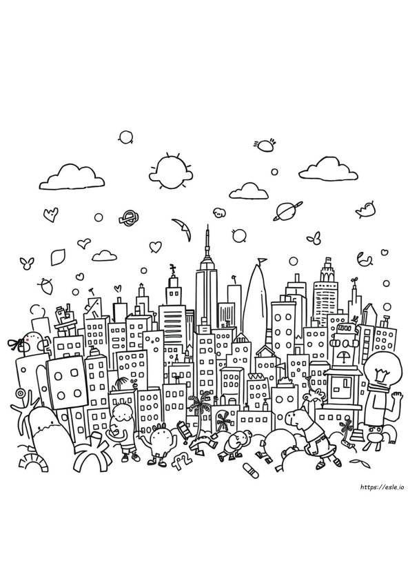 Invasión Doodle: Páginas Para Colorear