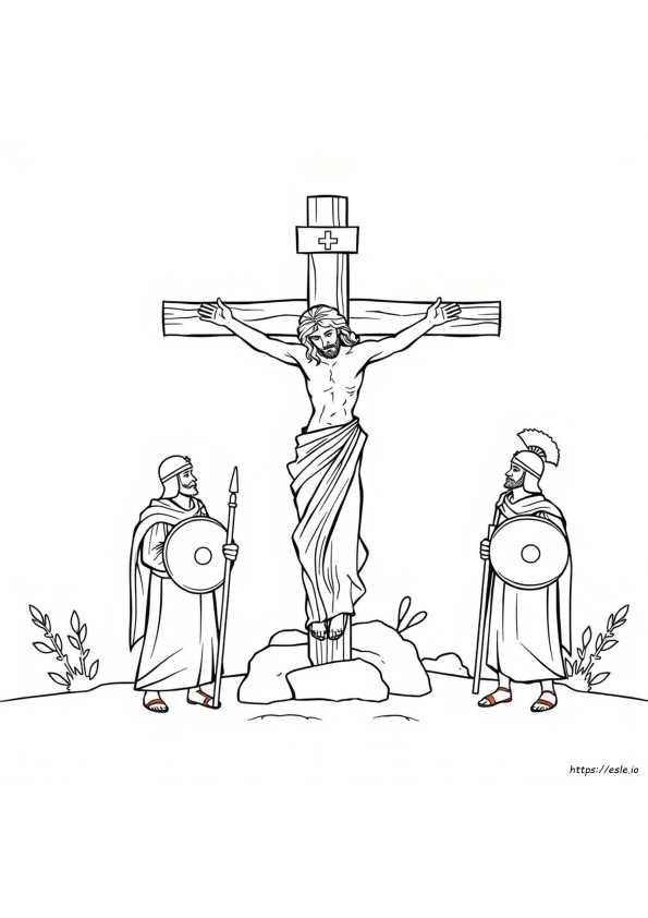 Răstignirea Domnului Hristos, Pagină De Colorat