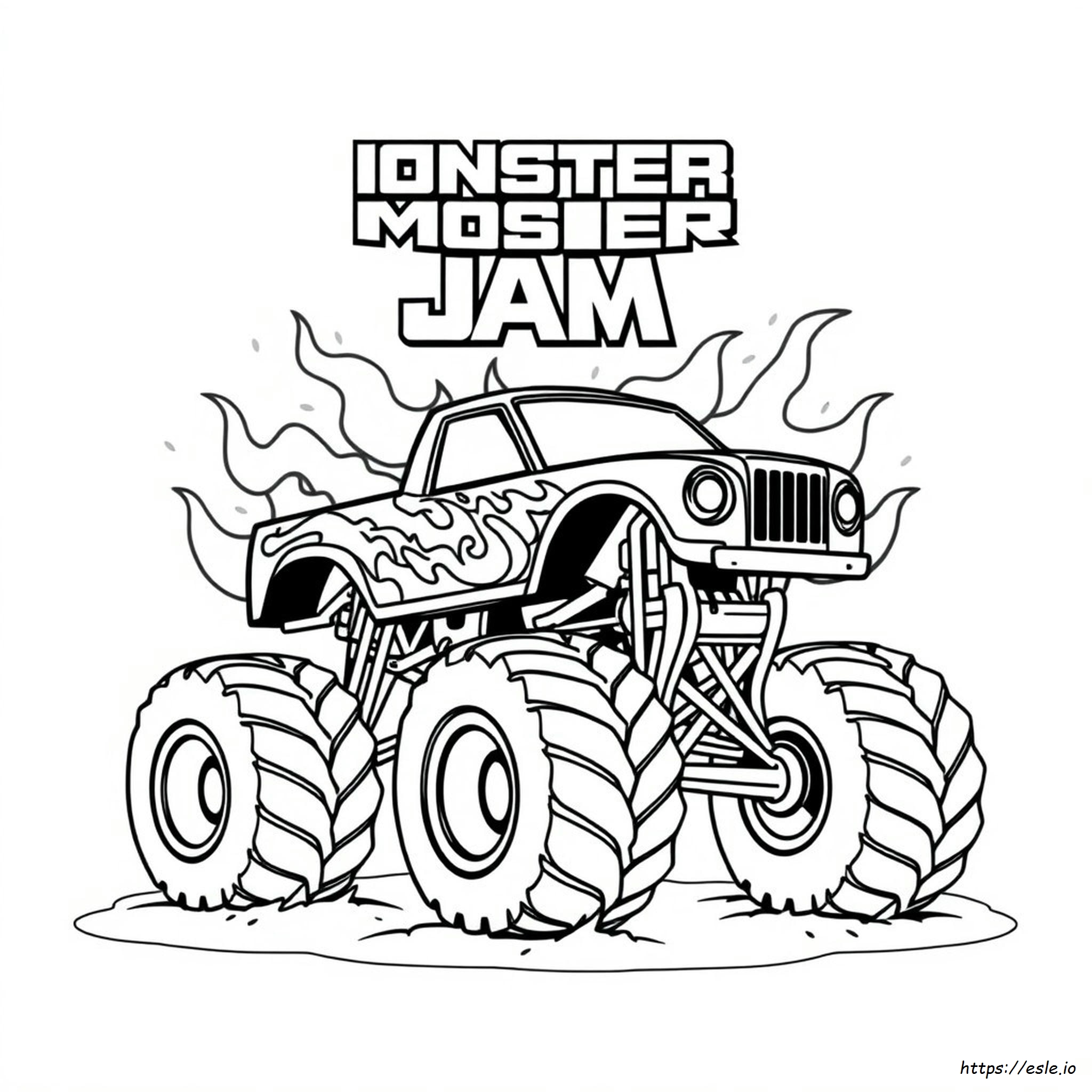 Logo Monster Jam Da Colorare E Stampare