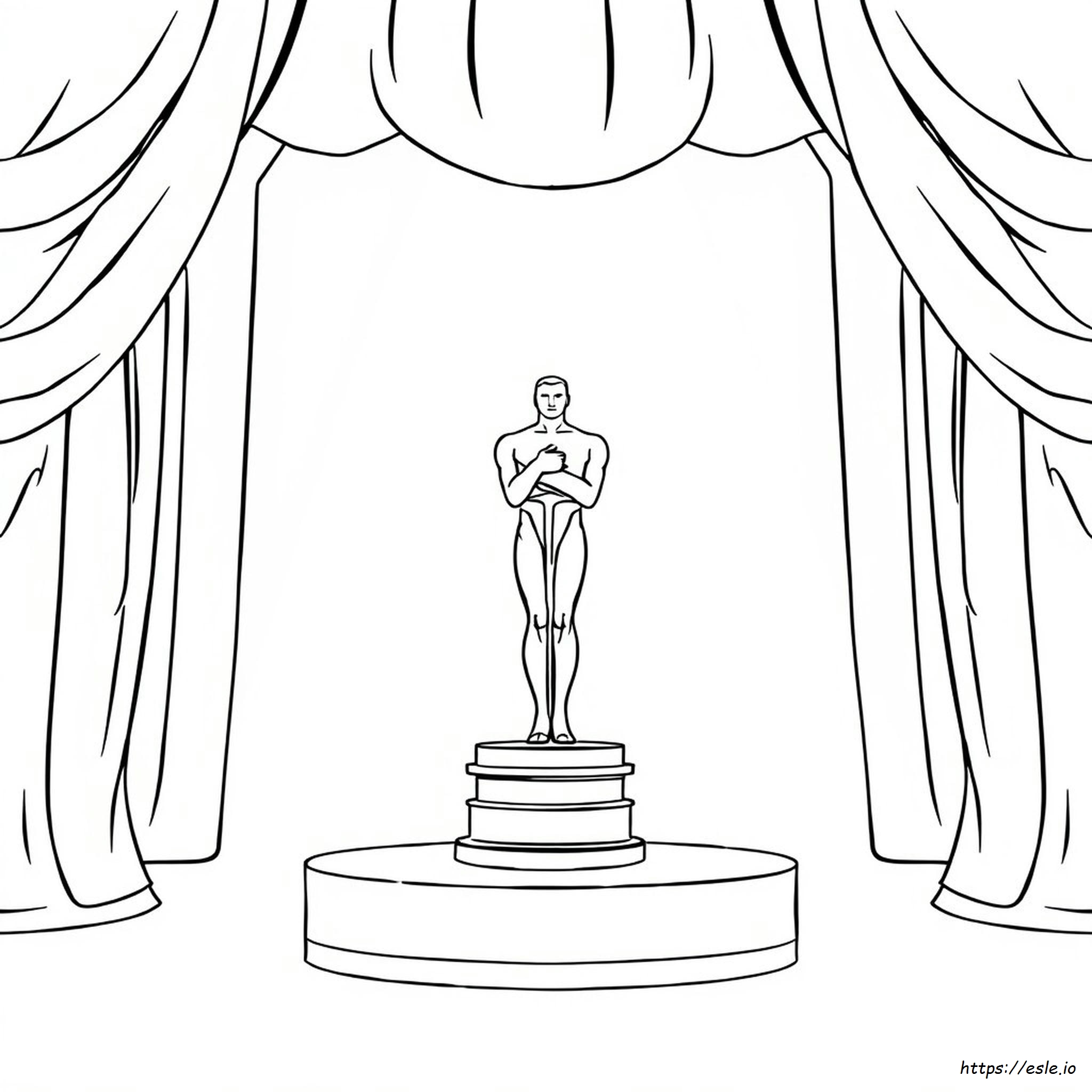 Oscar Statue Coloring Page