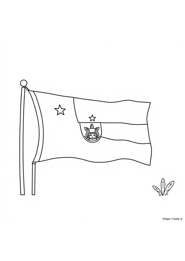 Flag Of Honduras Coloring Page