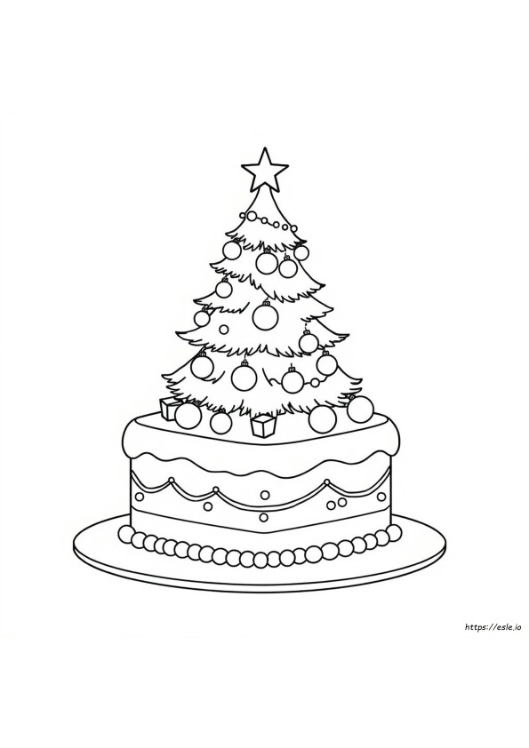 Kue Pohon Natal Halaman Mewarnai