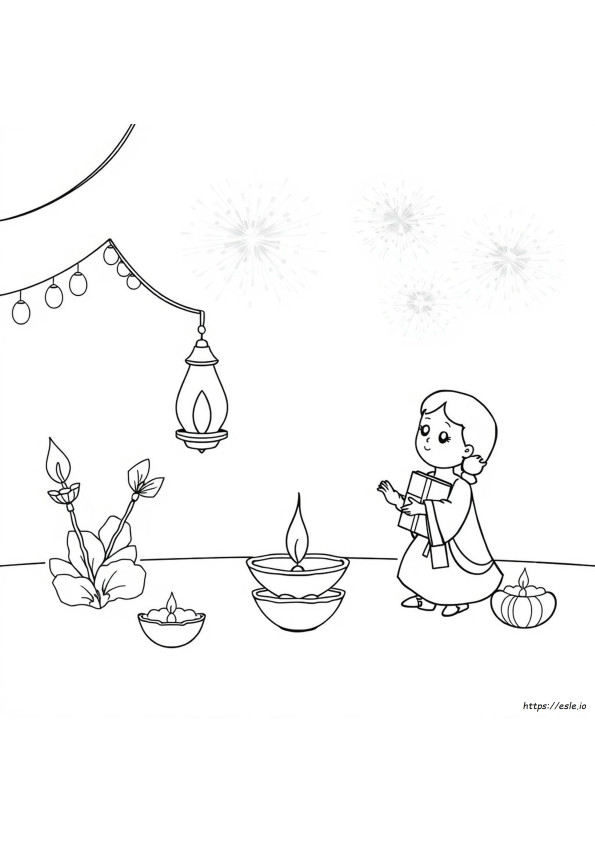 Diwali Gambar Mewarnai