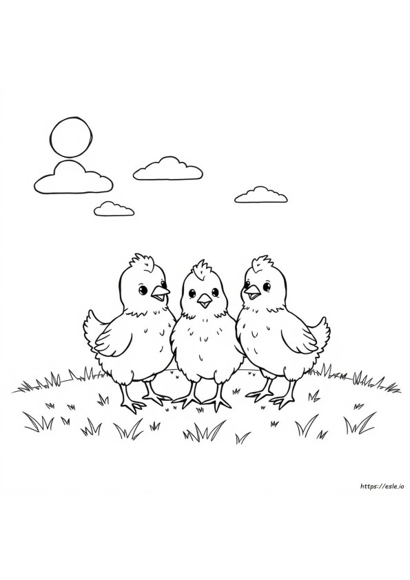 Cute Chicken Coloring Pages