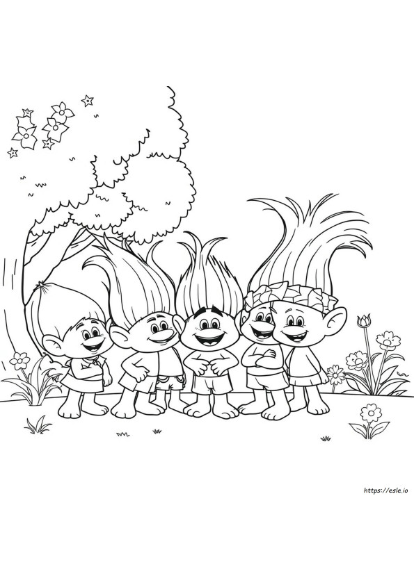 Trolls 3 Lembar Mewarnai