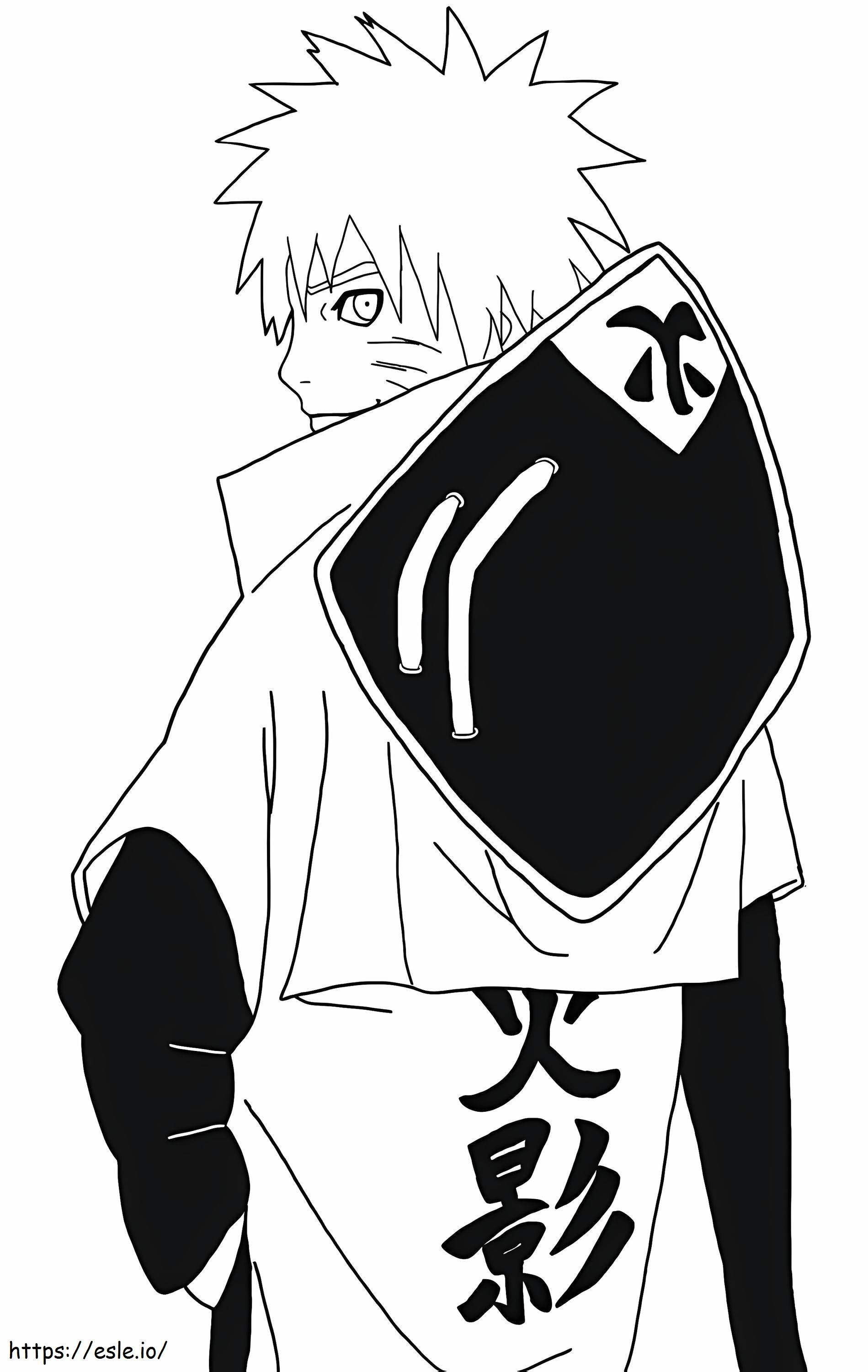 7Th Hokage A4 coloring page
