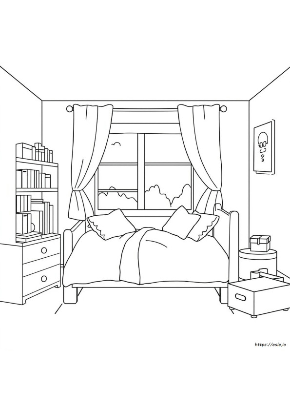 Schlafzimmer Ausmalbilder
