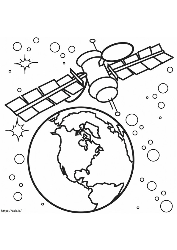Space Station coloring page