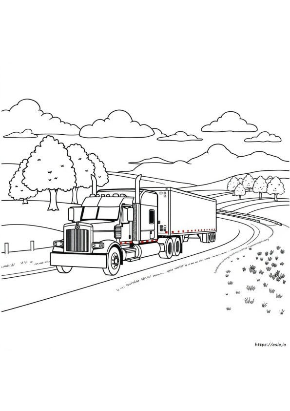 Gambar Mewarnai Kenworth