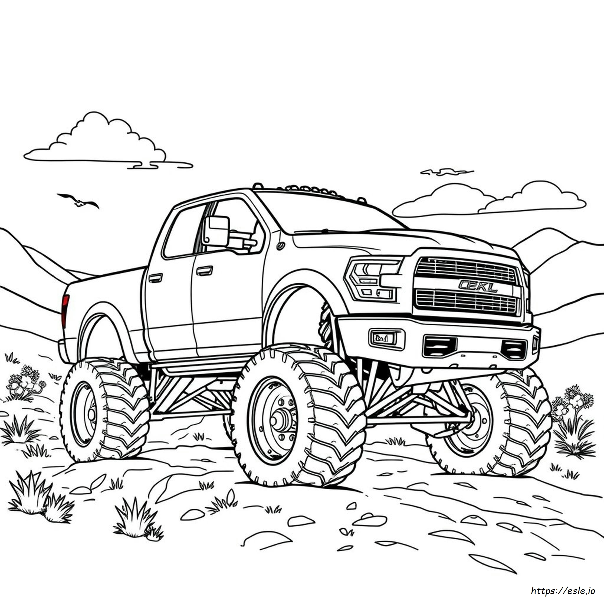 Camiones Diesel Elevados Páginas Para Colorear