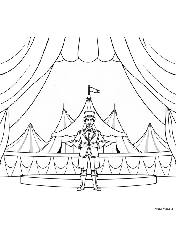 Circusdirecteur Kleurplaten