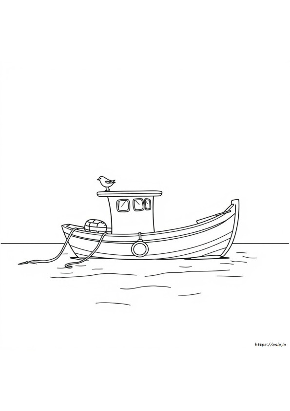 Gambar Mewarnai Perahu Nelayan