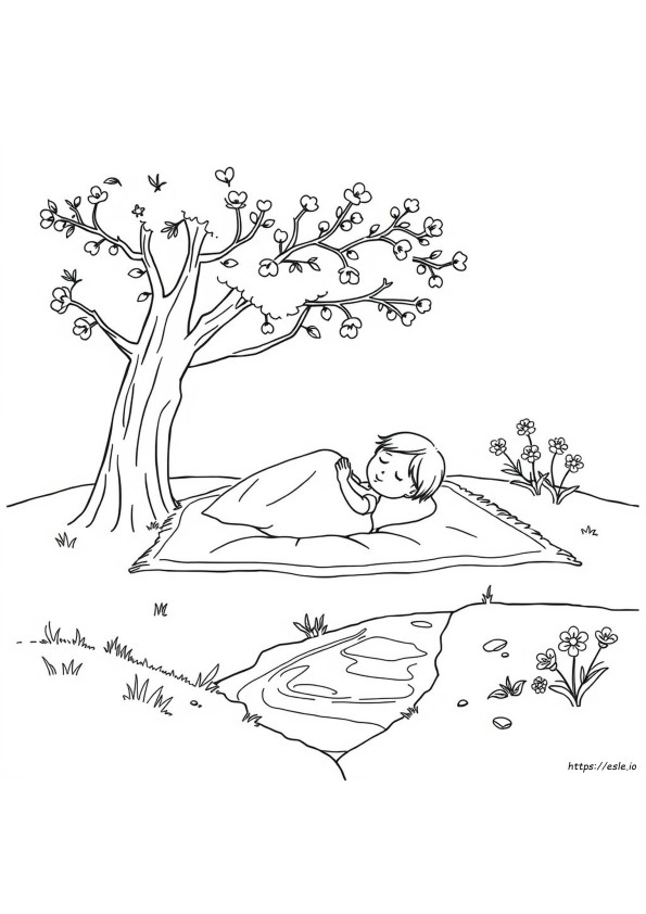 Gambar Mewarnai Tidur Siang