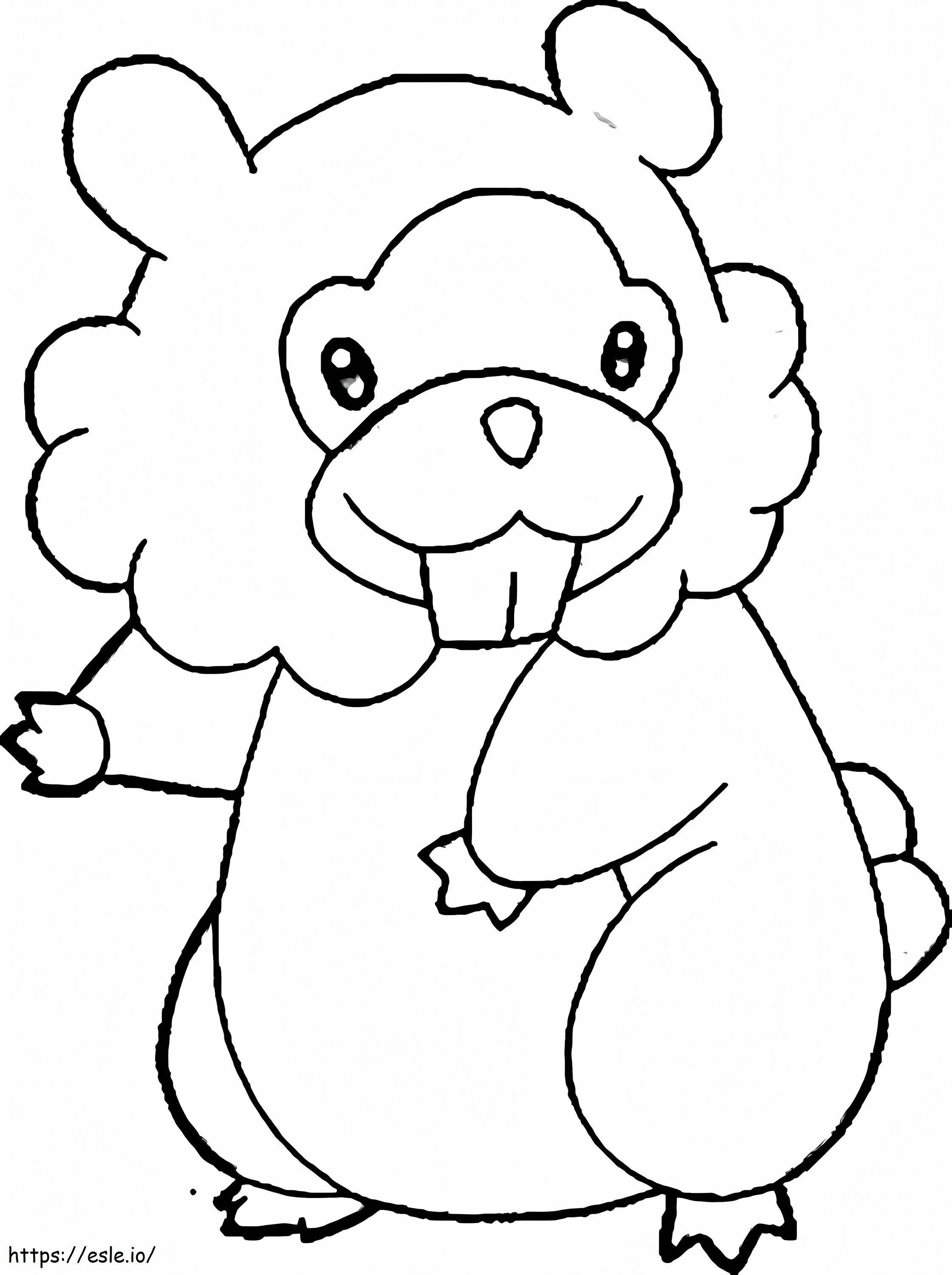 Lovely Bidoof coloring page