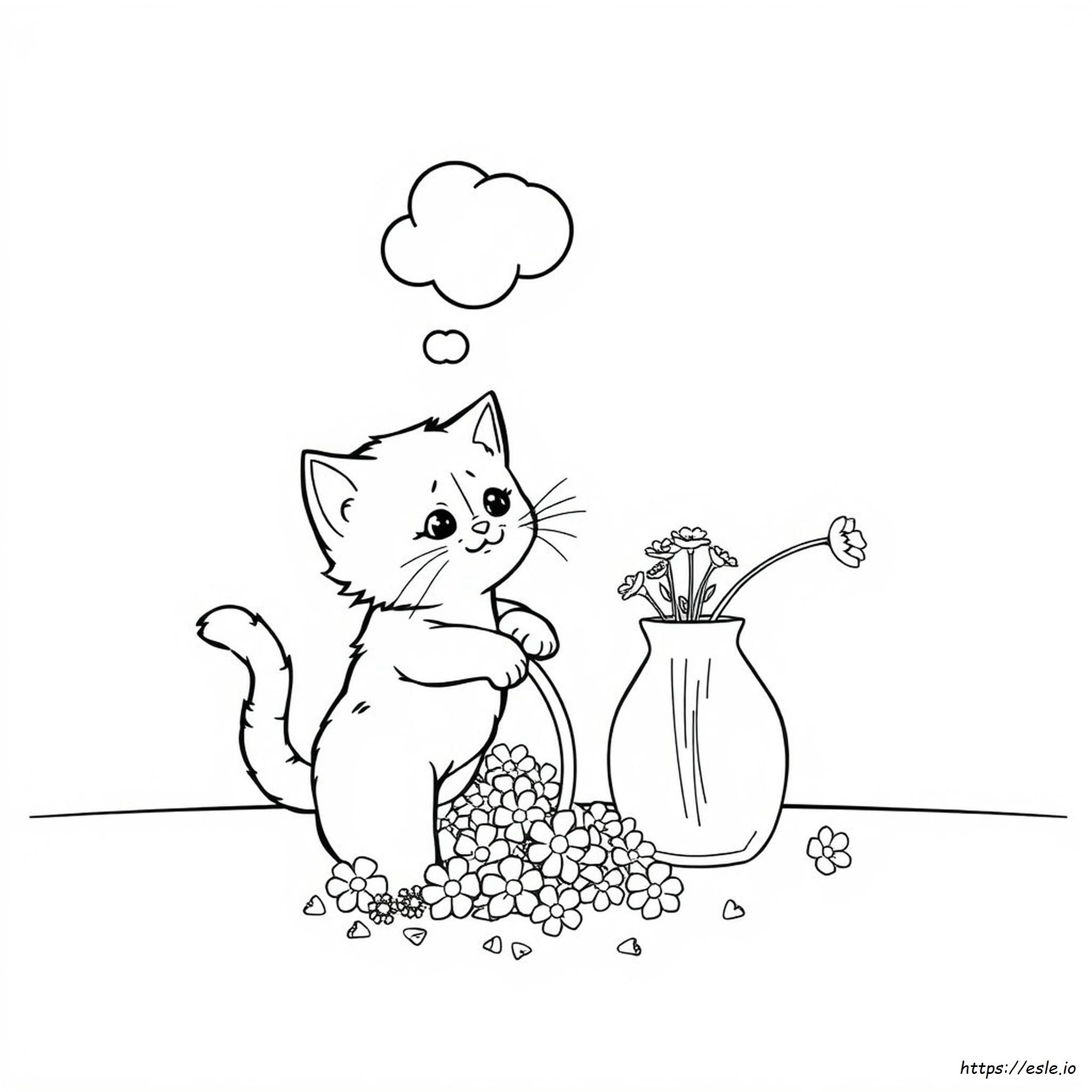 Gatito Malo Para Colorear