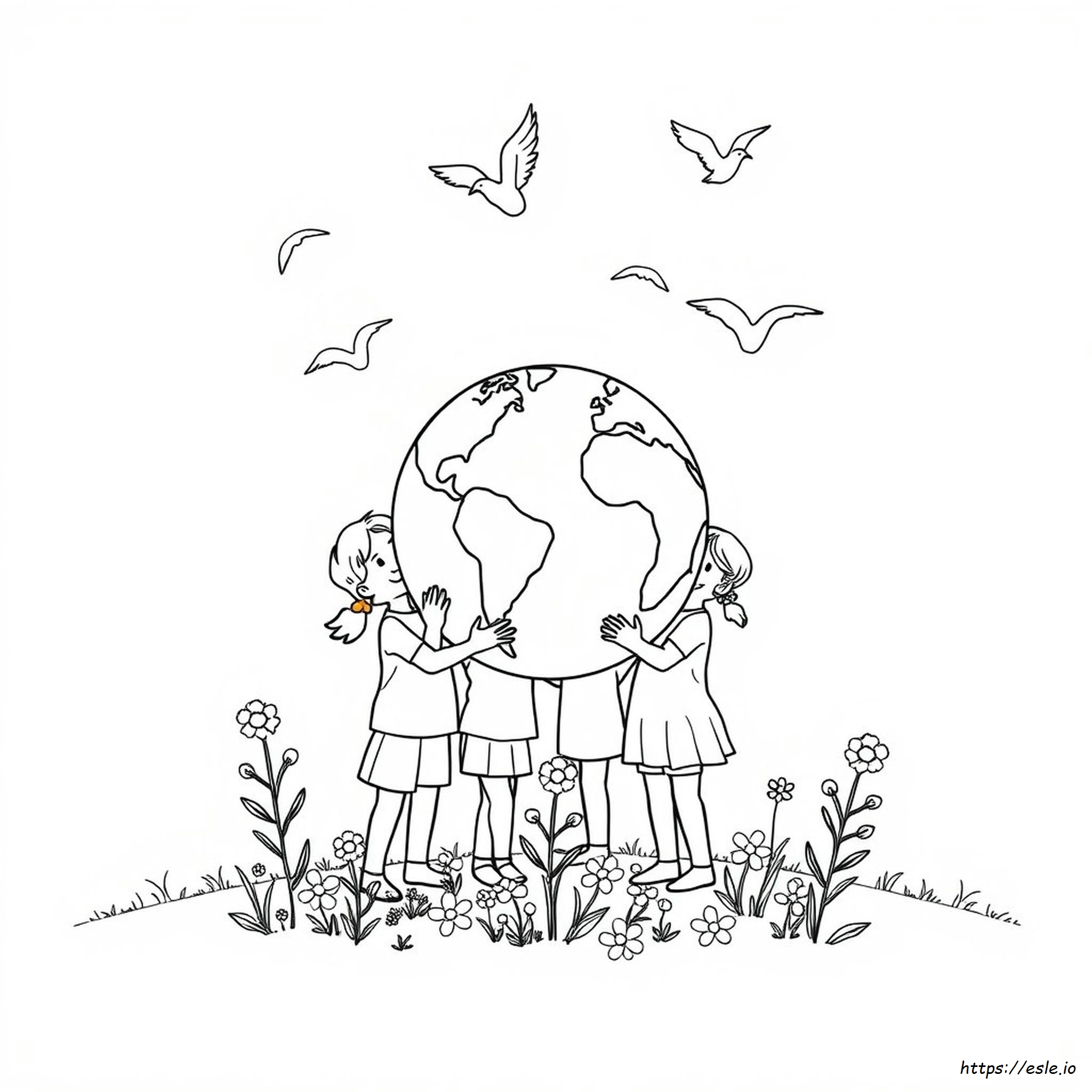 Printable World Peace Coloring Pages